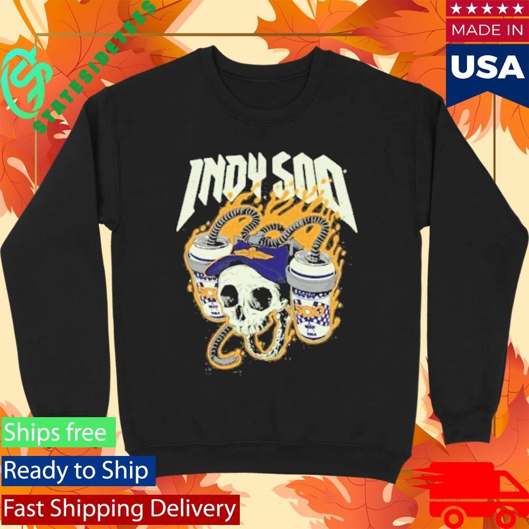 Unitedstateofindiana Indy 500 Skull Shirt Unisex , , , Long Sleeve Tee