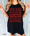 [Up 5XL] Jesus Her Heart Shirt Dr Pepper Shirt Dr Pepper Pink Bow Coquette Shirt Dr Pepper Lovers Shirts Cute Trip Shirt T-Shirts