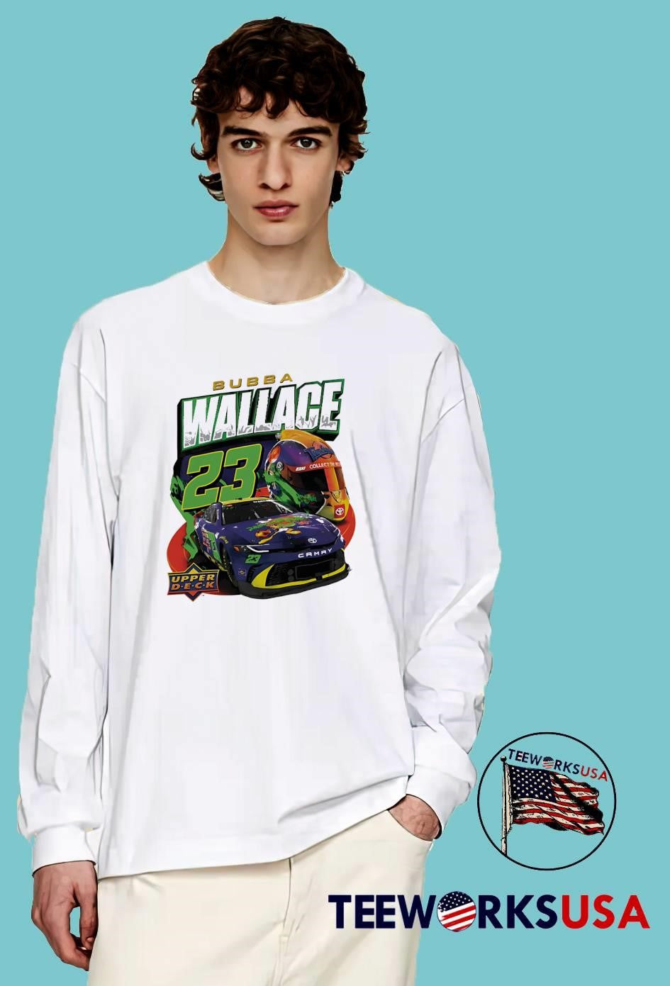 Upper Deck Bubba Wallace 23 Camry Collect the Best 23XI Racing T-Shirt