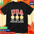 Usa Hockey Miracle On Ice 1980 1960 2026 Gold Medals Shirt Unisex , , , Long Sleeve Tee