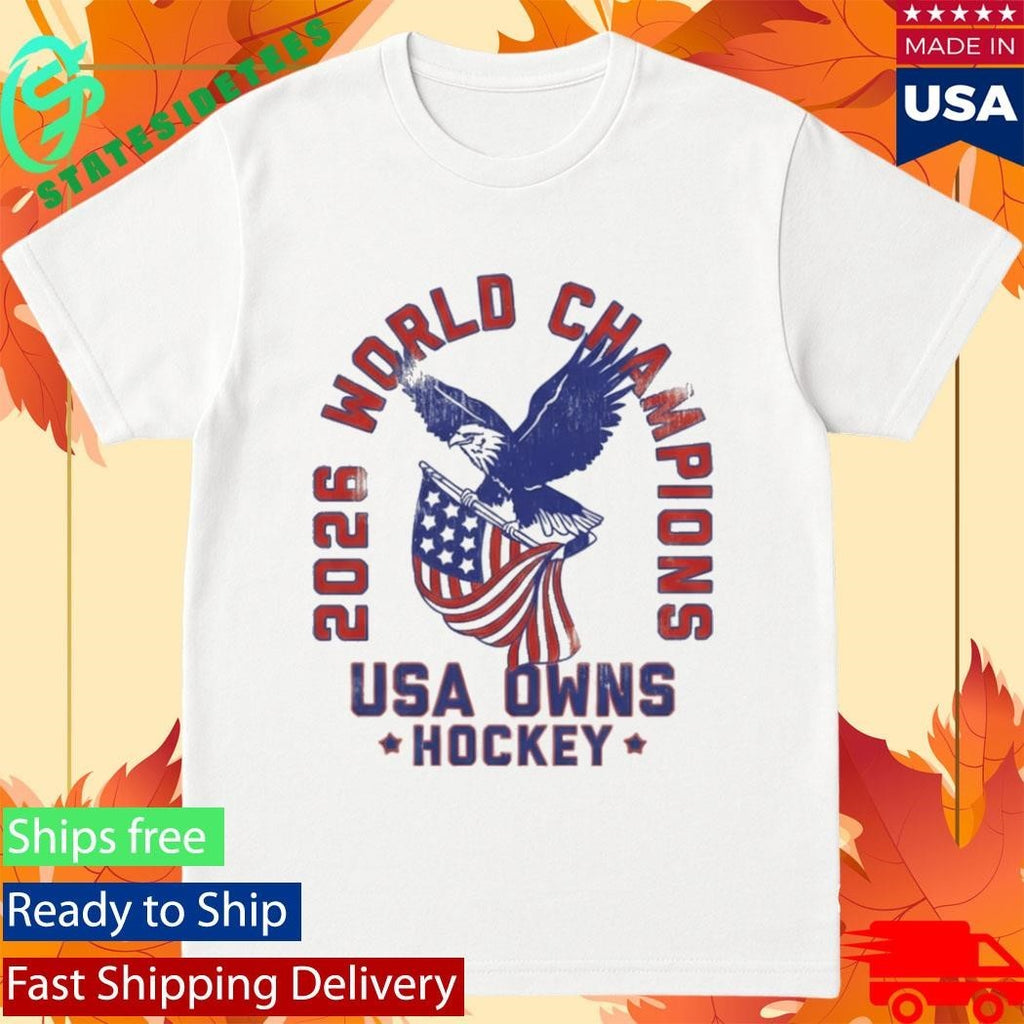 Usa Owns Hockey 2026 World Champions Vintage Shirt Unisex , , , Long Sleeve Tee