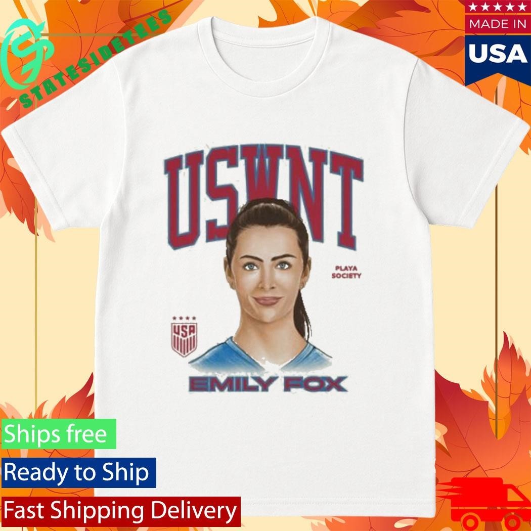 Uswnt Playa Society Emily Fox Shirt Unisex , , , Long Sleeve Tee
