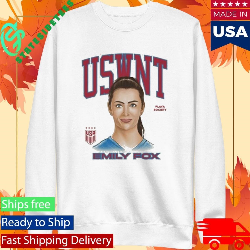 Uswnt Playa Society Emily Fox Shirt Unisex , , , Long Sleeve Tee