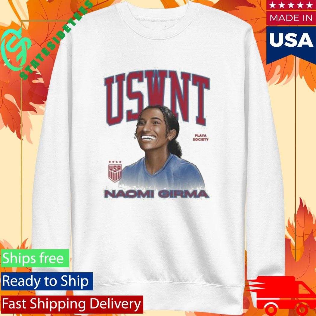 Uswnt Playa Society Naomi Girma Shirt Unisex , , , Long Sleeve Tee