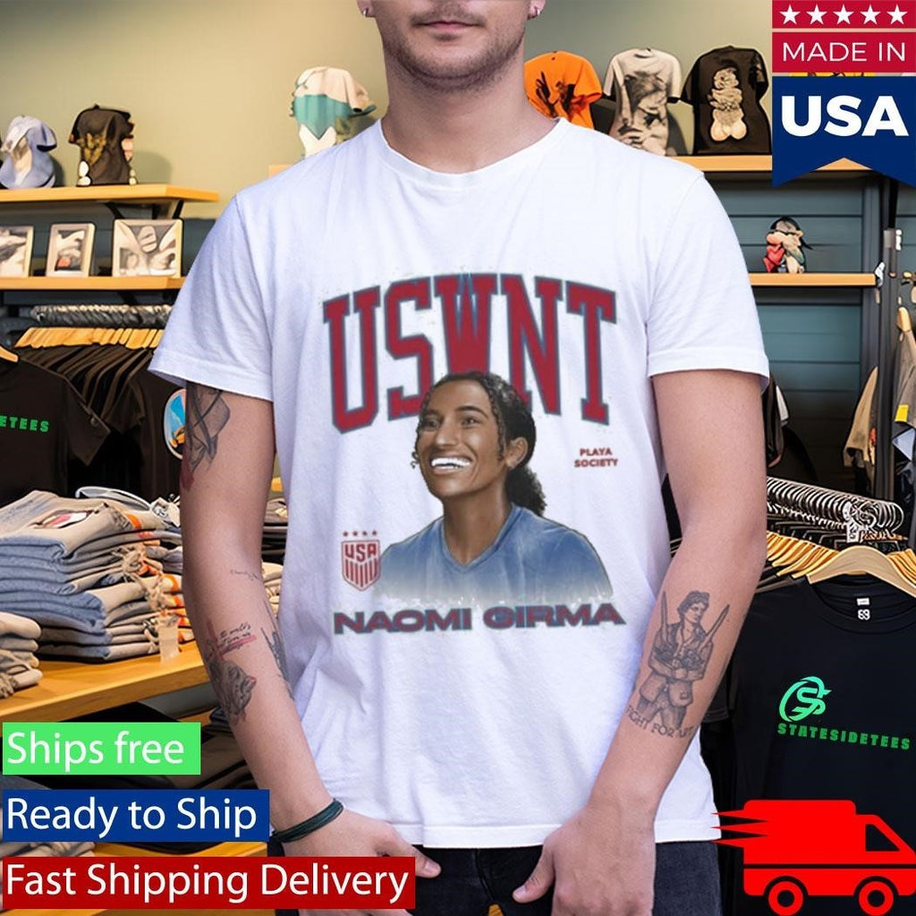 Uswnt Playa Society Naomi Girma Shirt Unisex , , , Long Sleeve Tee