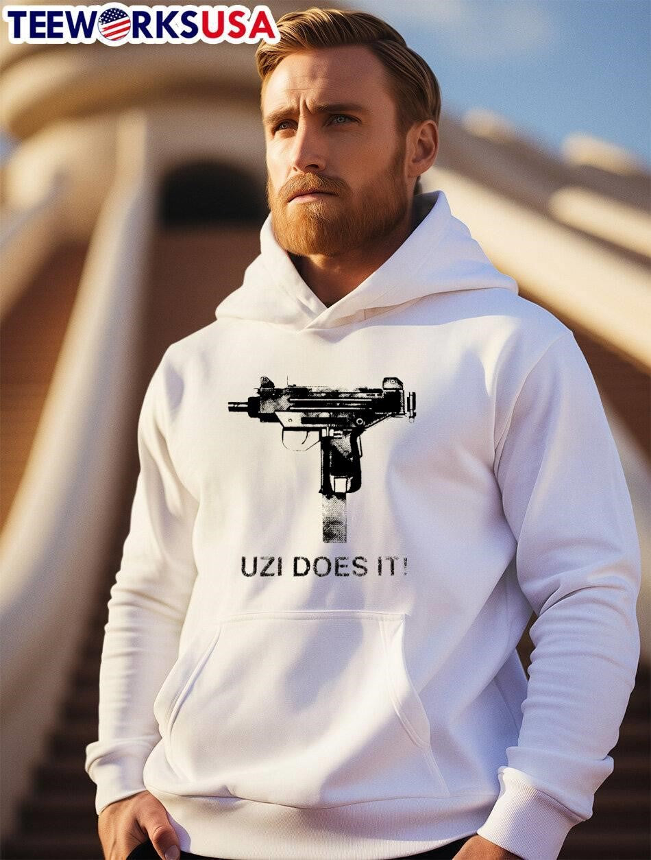 Uzi Does It Submachine Gun T-Shirt