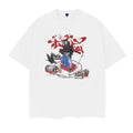 Vagabond "Slash" Heavyweight Vintage 100% Cotton Anime Menswear Top Streetwear Casual White Baggy Tropical T-Shirts