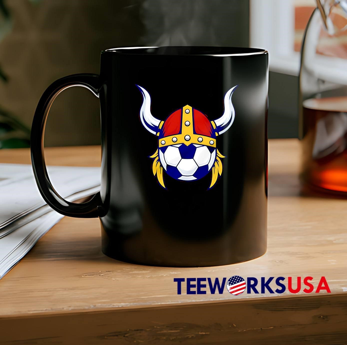 Viking Soccer Fan Apparel, Viking Soccer Helmet Graphic T-Shirt