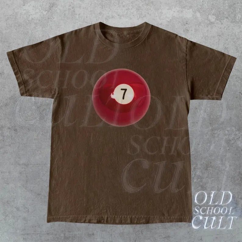 Vintage 7 Ball 90s Retro Billard Shirt Y2k Lucky Cool 80s Billard Y2k T-Shirts