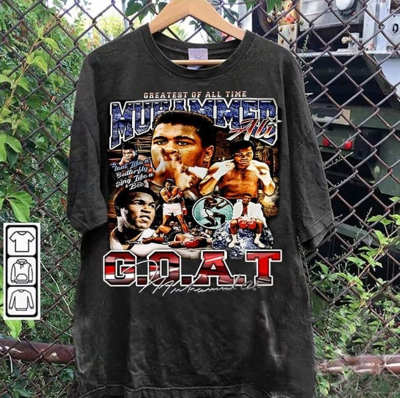 Vintage 90s Muhammad Ali Muhammad Ali American Professional Boxer Man Woman Fan T-Shirts