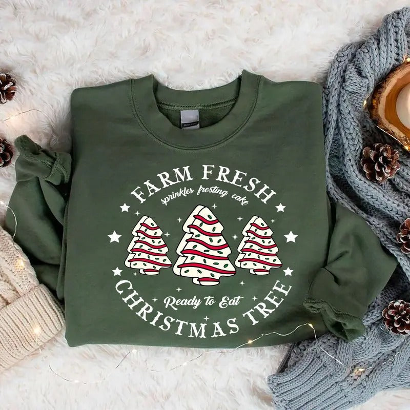 Vintage Farm Fresh Tree Tree Cake Shirt Cake Shirt Farm T-Shirts