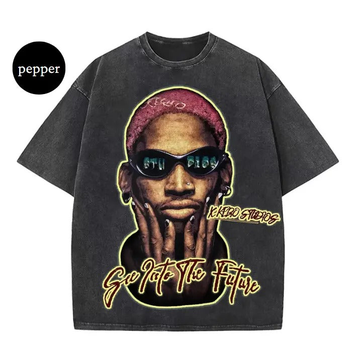 Vintage Future Portrait S 3XL Streetwear & Underwear Festival Party T-Shirts