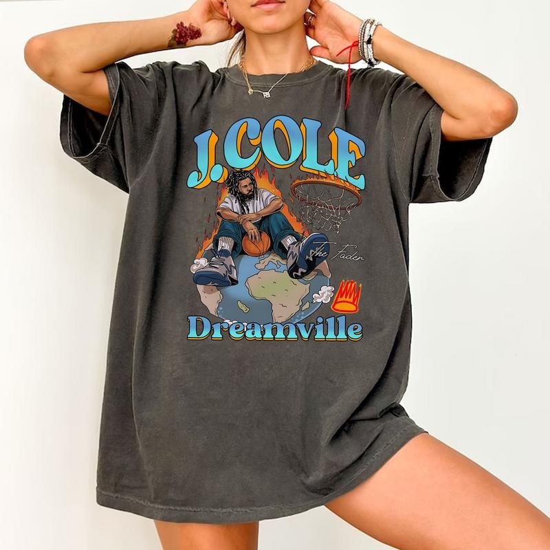 Vintage J Cole Dreamville Hip Hop Rap T-Shirts