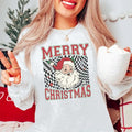 Vintage Merry Santa Checkered Santa Claus Cute T-Shirts