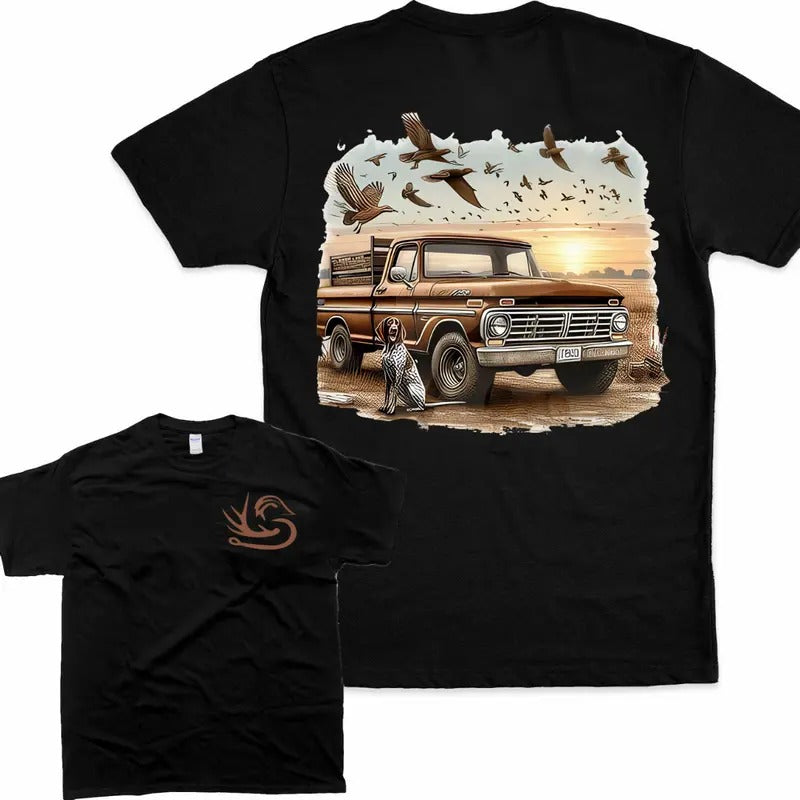 Vintage Truck Hunting Classic Outdoor T-Shirts