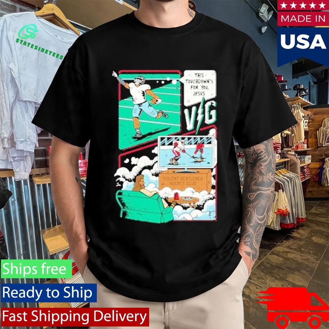 Violent Gentlemen Jesus Watches Hockey Shirt Unisex , , , Long Sleeve Tee
