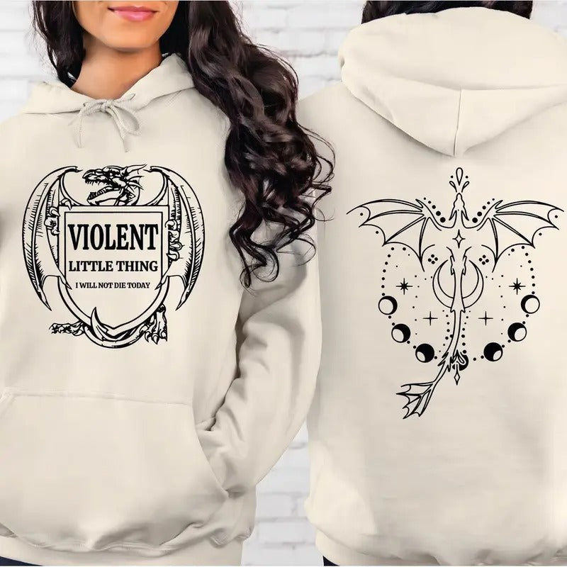 Violent Little Thing 2 Sided Fourth Wing Fan Violet Sorrengail Xaden Riorson Shirt T-Shirts