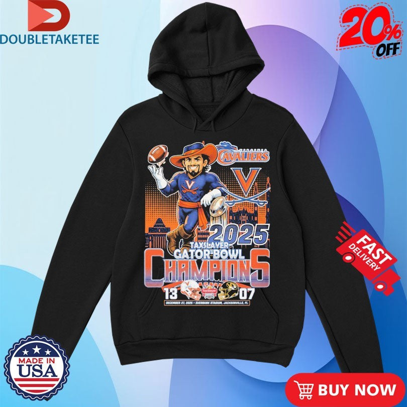 Virginia Cavaliers 13-07 Defeat Mizzou Tigers 2025 Taxslayer Gator Bowl Champions Mascot