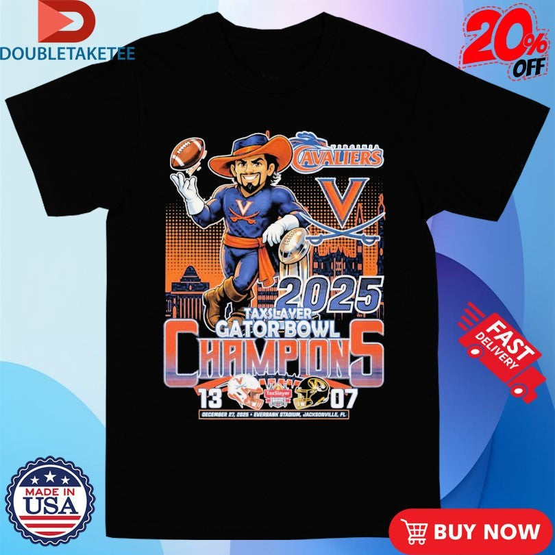 Virginia Cavaliers 13-07 Defeat Mizzou Tigers 2025 Taxslayer Gator Bowl Champions Mascot