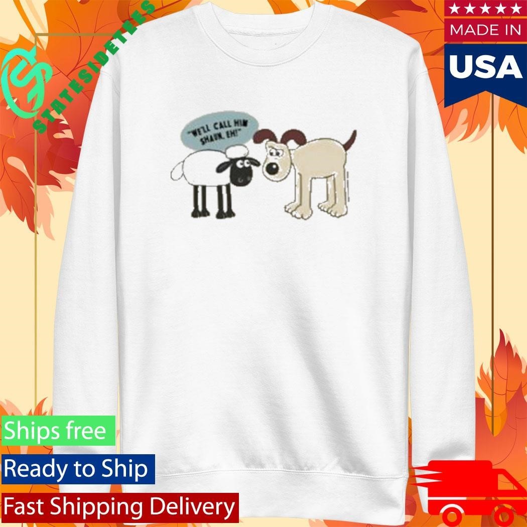 Wallace And Gromit Gromit Meets Shaun Shirt Unisex , , , Long Sleeve Tee