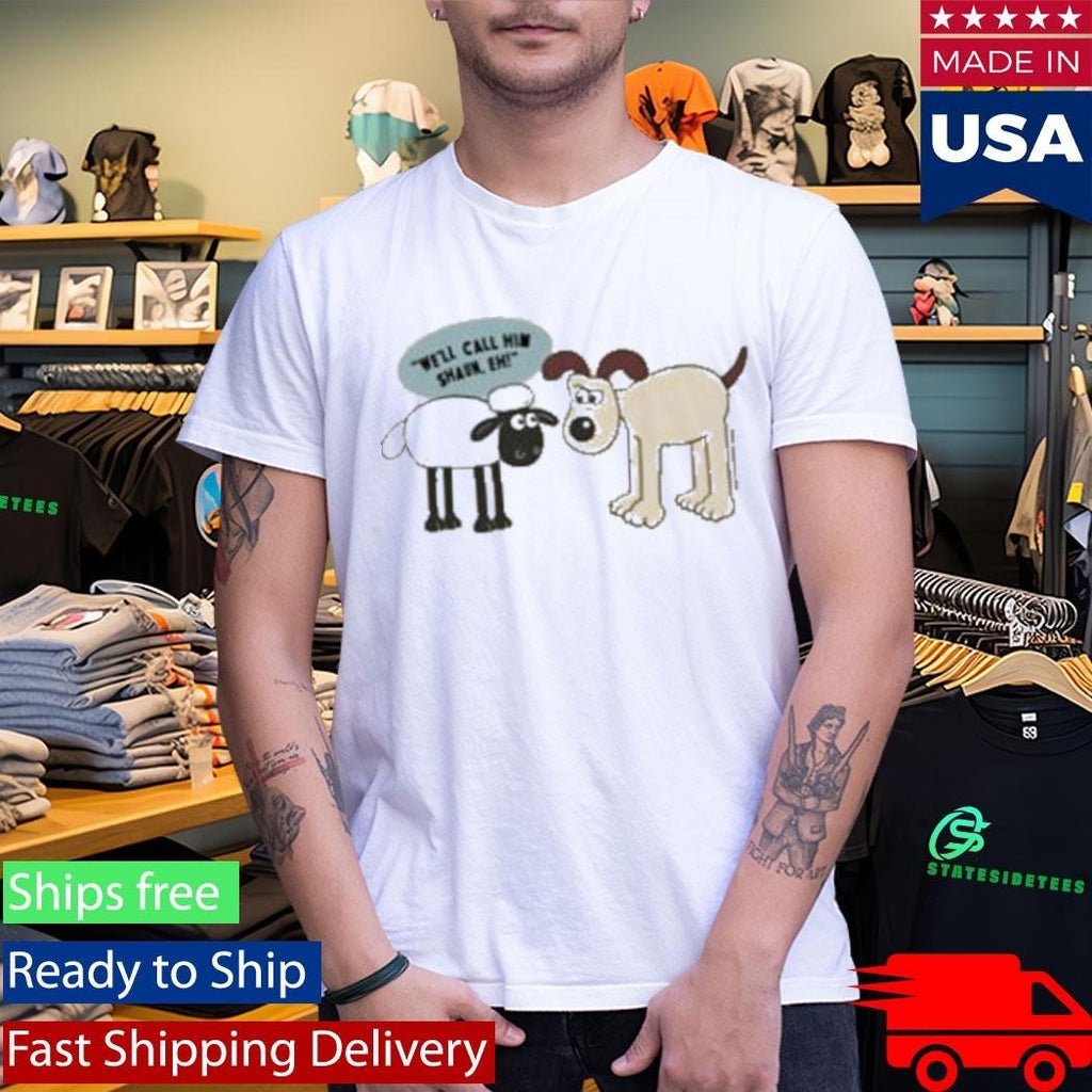Wallace And Gromit Gromit Meets Shaun Shirt Unisex , , , Long Sleeve Tee