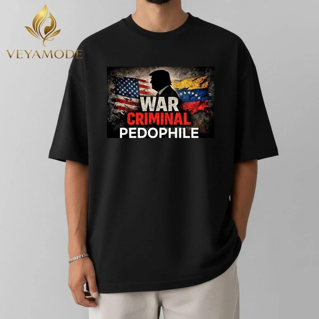 War Criminal Pedophile Trump tee Unisex , , , Long Sleeve Tee