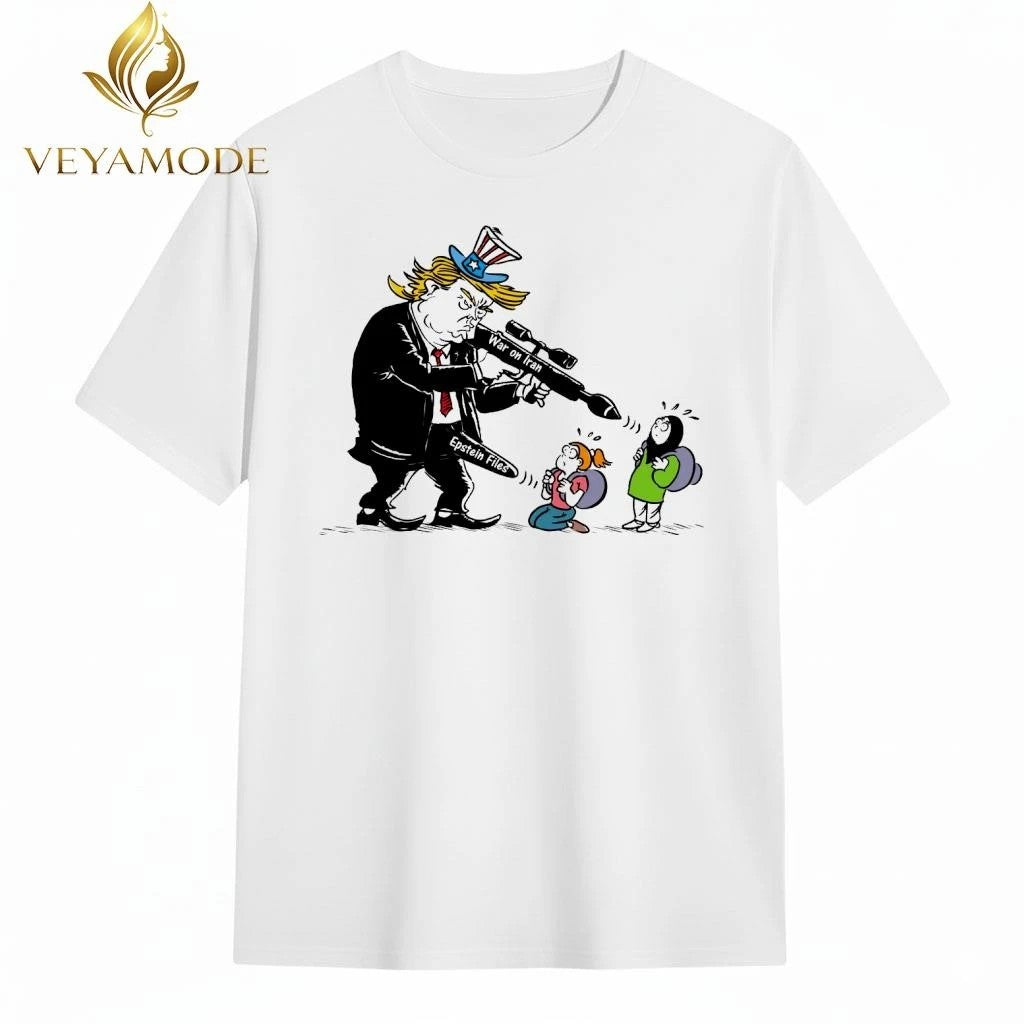 War on Iran Epstein files Trump sniper tee Unisex , , , Long Sleeve Tee