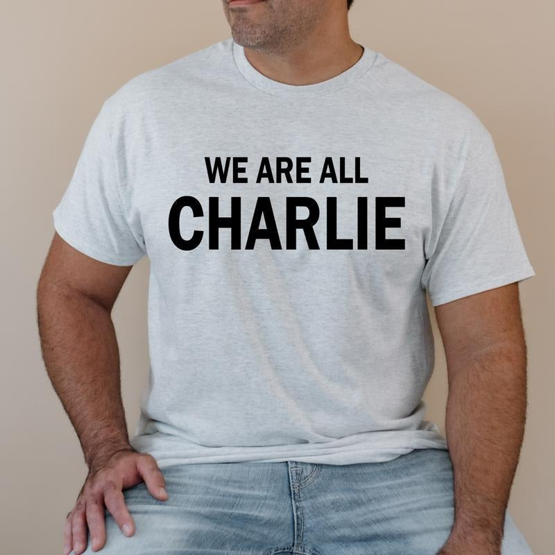 We Are All Charlie Patriotic ASH GRAY T-Shirts