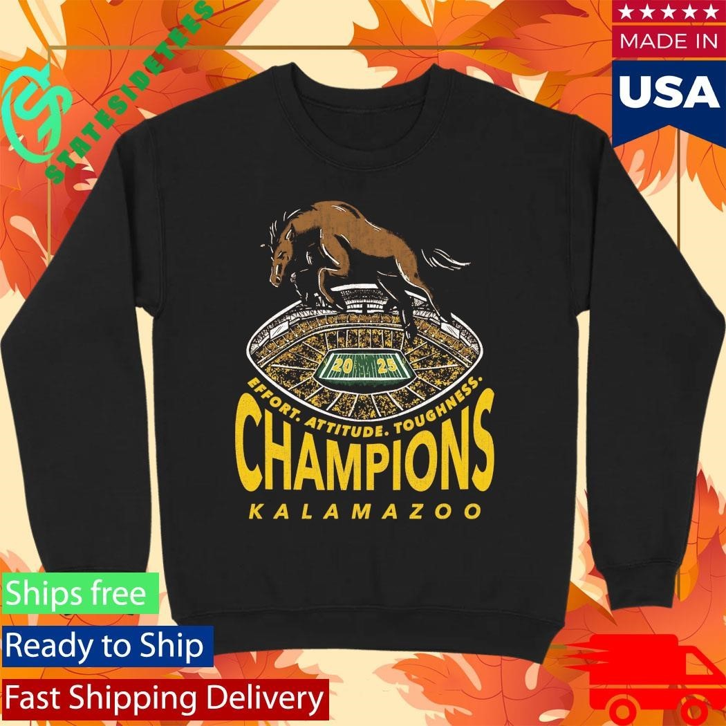 Western Michigan Broncos 2025 Champions Kalamazoo Shirt Unisex , , , Long Sleeve Tee