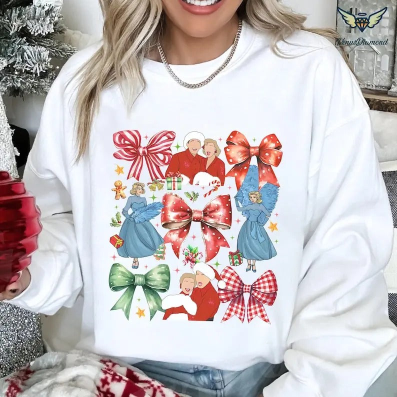 White Coquette Bows White Haynes Sisters Shirt Wallace Davis Shirt White Sisters Sisters T-Shirts