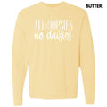 White Oopsie Daisies Long Sleeve Comfort Colors 'NLB' T-Shirts