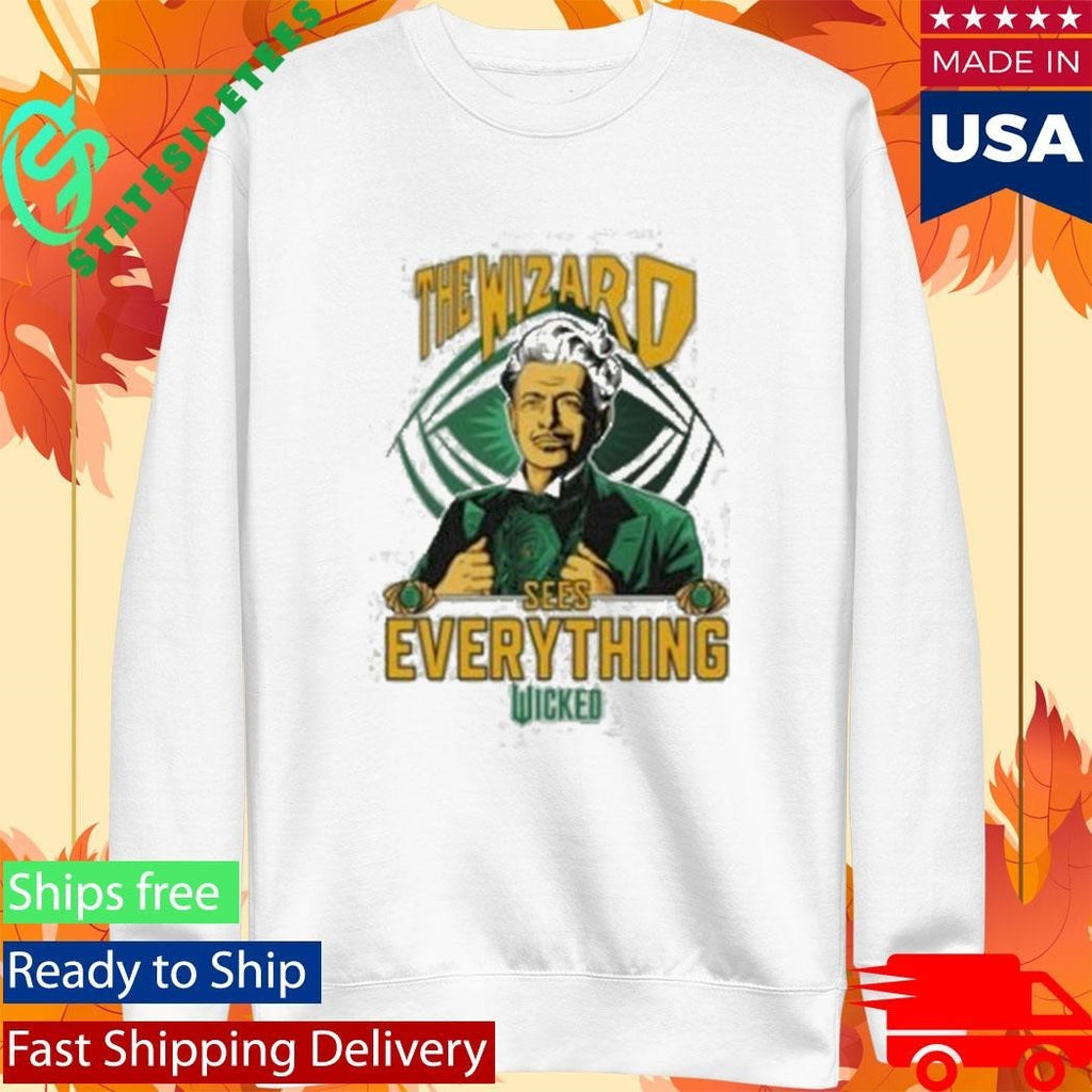 Wicked For Good The Wizard Sees Everything Shirt Unisex , , , Long Sleeve Tee