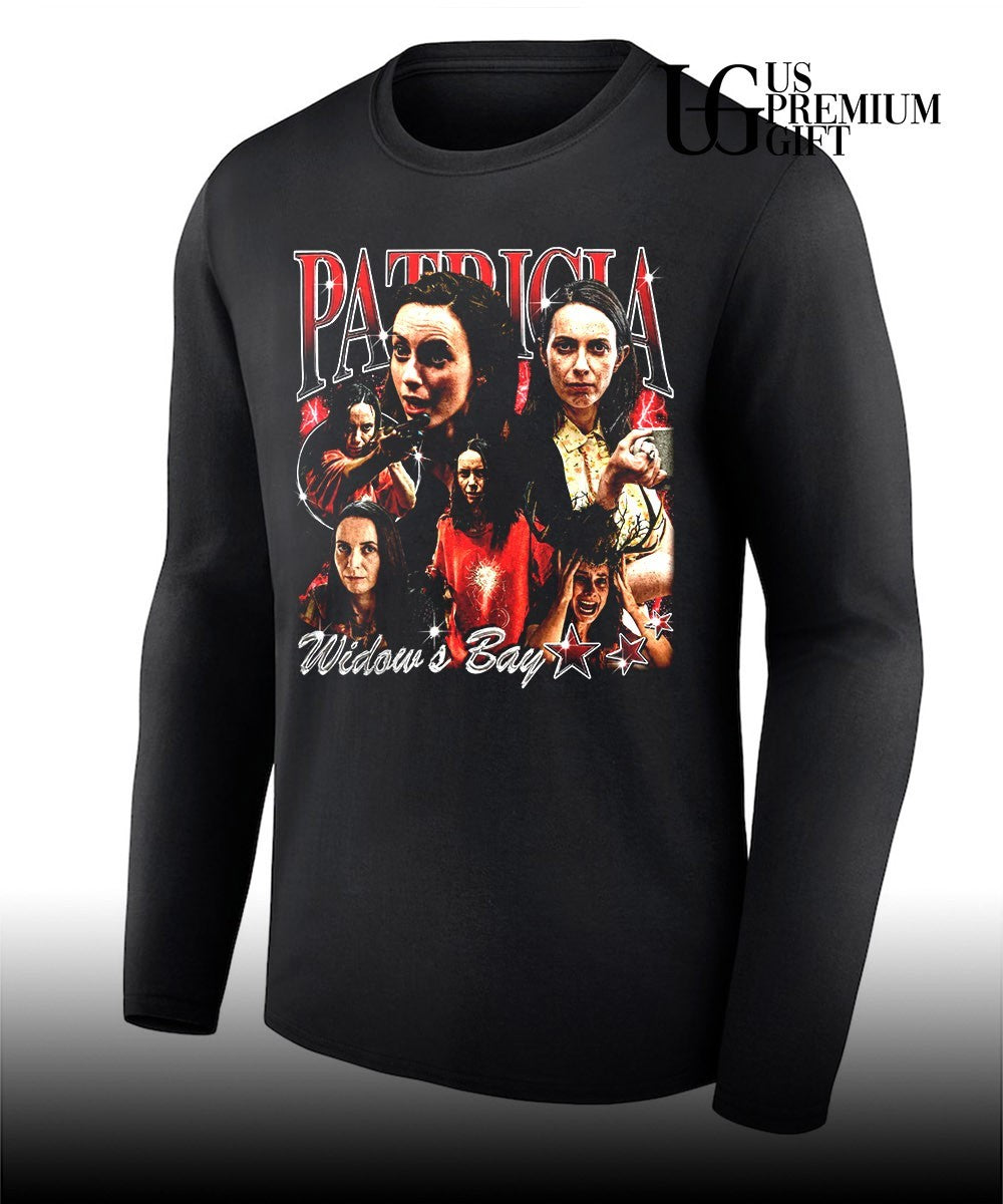 Widow’s Bay Patricia Horror Comedy graphic shirt