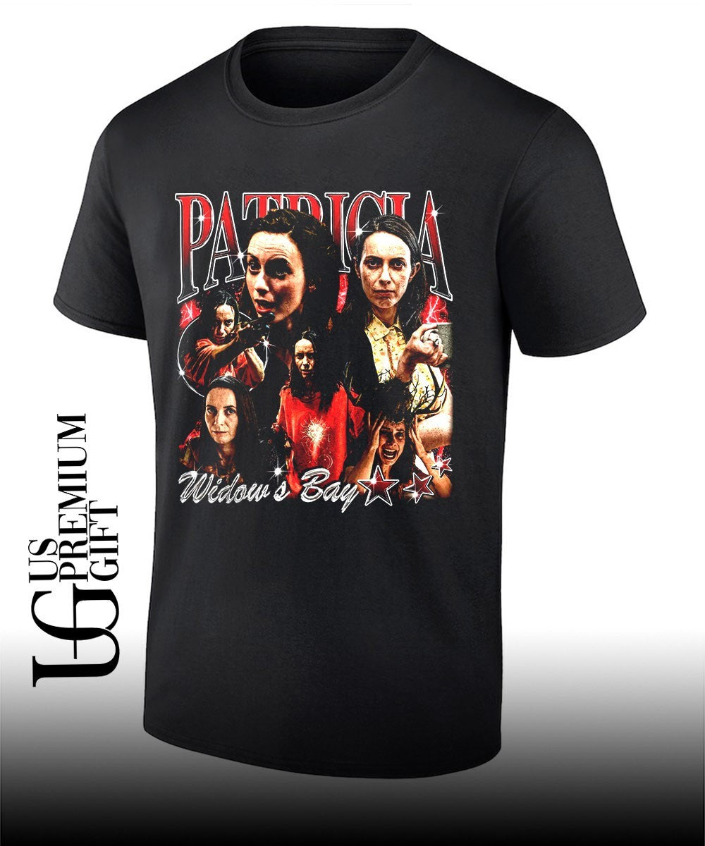 Widow’s Bay Patricia Horror Comedy graphic shirt