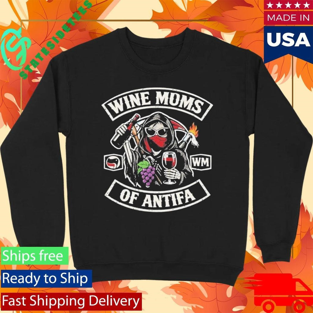 Wine Moms of Antifa Shirt Unisex , , , Long Sleeve Tee