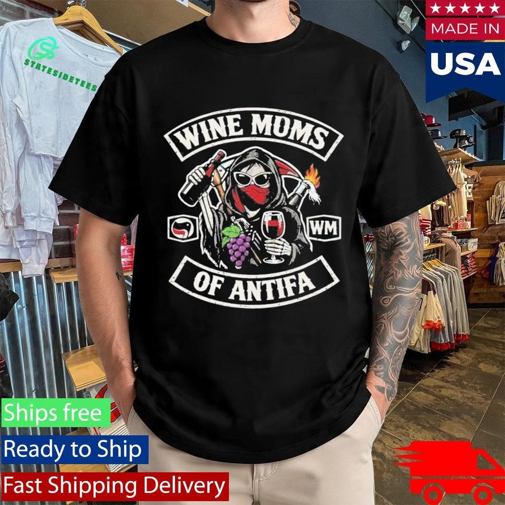 Wine Moms of Antifa Shirt Unisex , , , Long Sleeve Tee