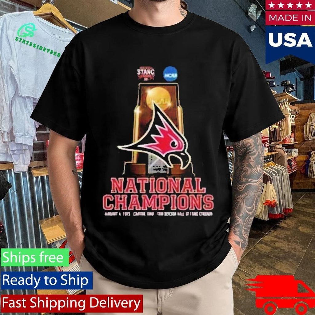 Wisconsin River Falls Falcons Stagg Bowl 2025 NCAA Division III Champion At Tom Benson Hall Of Fame Stadium Shirt
