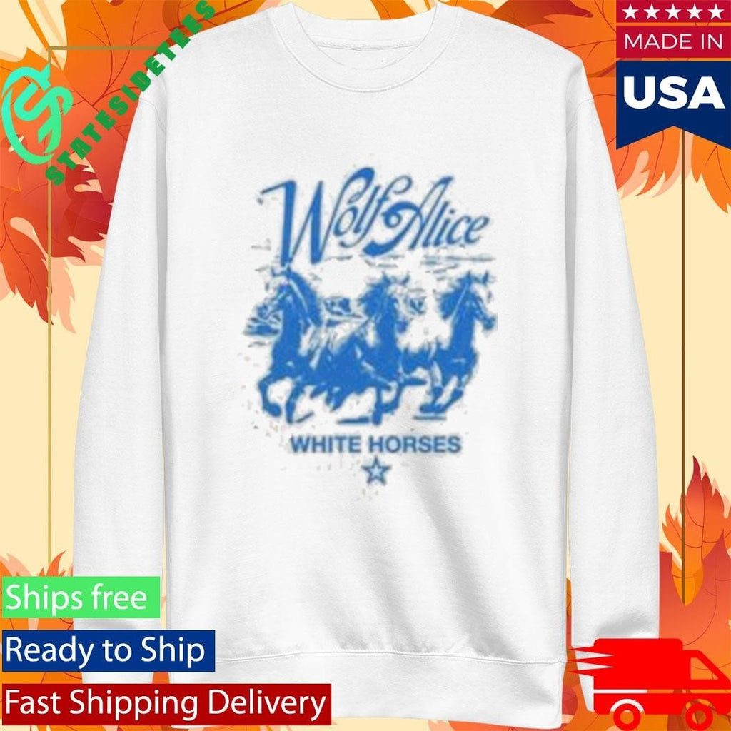 Wolf Alice White Horses Shirt Unisex , , , Long Sleeve Tee