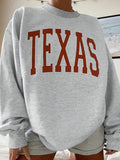 Letter Print Crew Neck Casual Long Sleeve Daily Clothes All Seasons T-Shirts