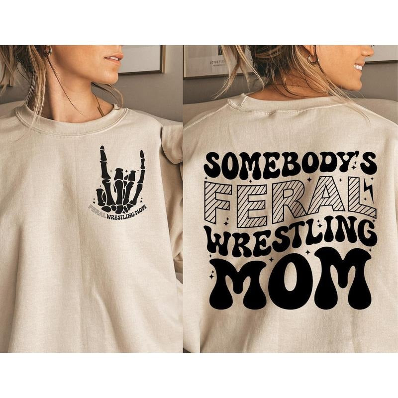 Wrestling Mom Shirt Somebodys Feral Mom Shirt Funny Wrestling Mom Shirt Wrestle Mom Life Shirt Wrestling Mama Shirt Wrestling Shirt T-Shirts
