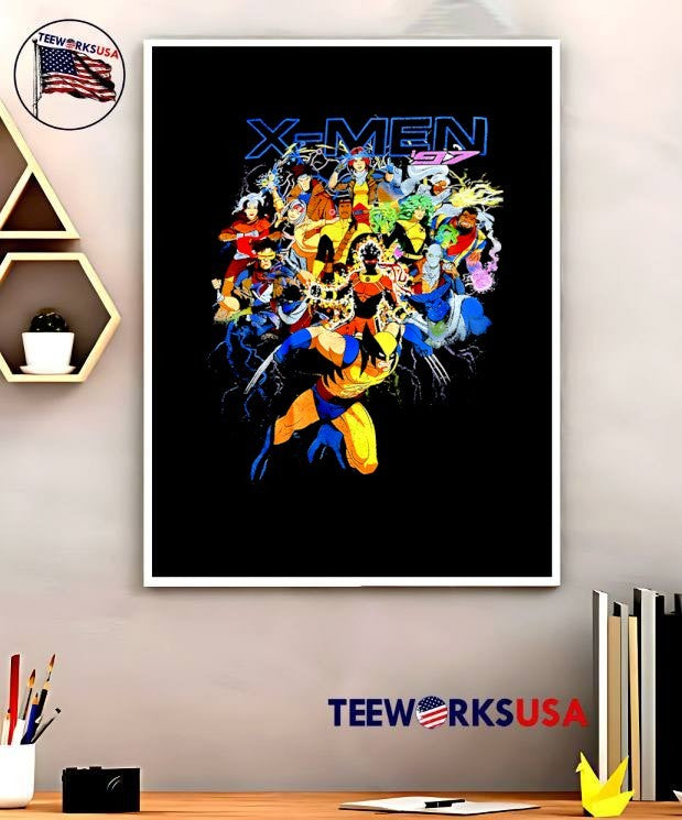 X-MEN 97 Wolverine Gambit Rogue Cyclops Storm Beast Sunspot T-Shirt