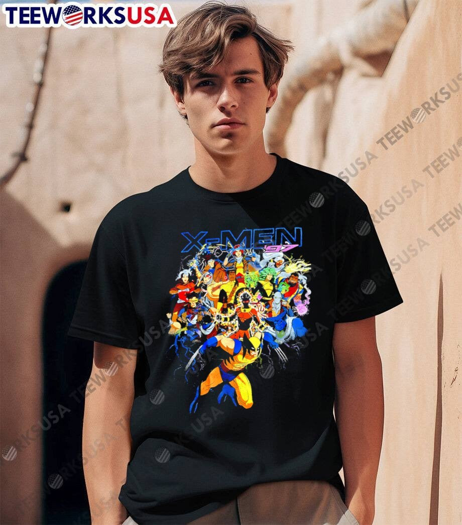 X-MEN 97 Wolverine Gambit Rogue Cyclops Storm Beast Sunspot T-Shirt
