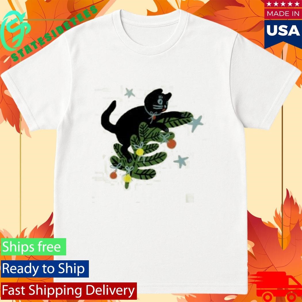 Yarrow Goods Christmas Tree Cat Shirt Unisex , , , Long Sleeve Tee