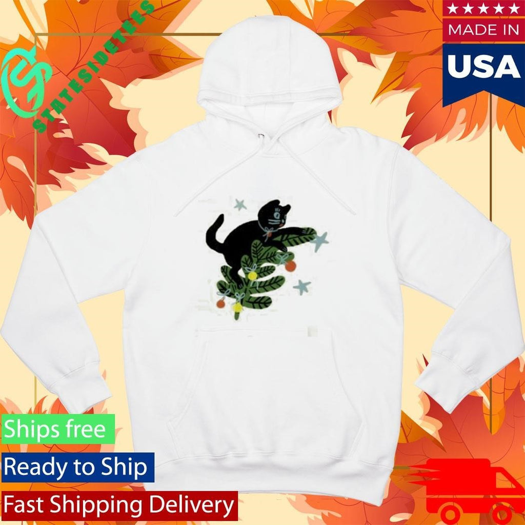 Yarrow Goods Christmas Tree Cat Shirt Unisex , , , Long Sleeve Tee