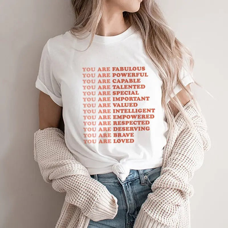 You Are Fabulous You Are Loved Poster Feminism Shirt Feminist Af We Should All Be Feminists Grl Pwr Power T-Shirts