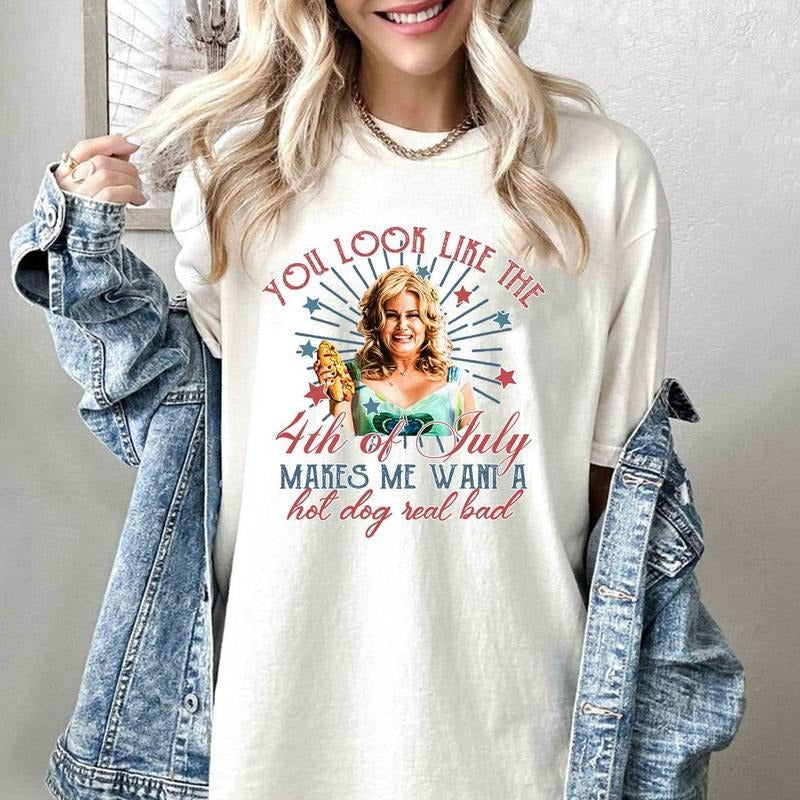You Like 4th July Makes Me Want Hot Dog Real Bad Shirt Independence Day Funny 4th July Shirt T-Shirts