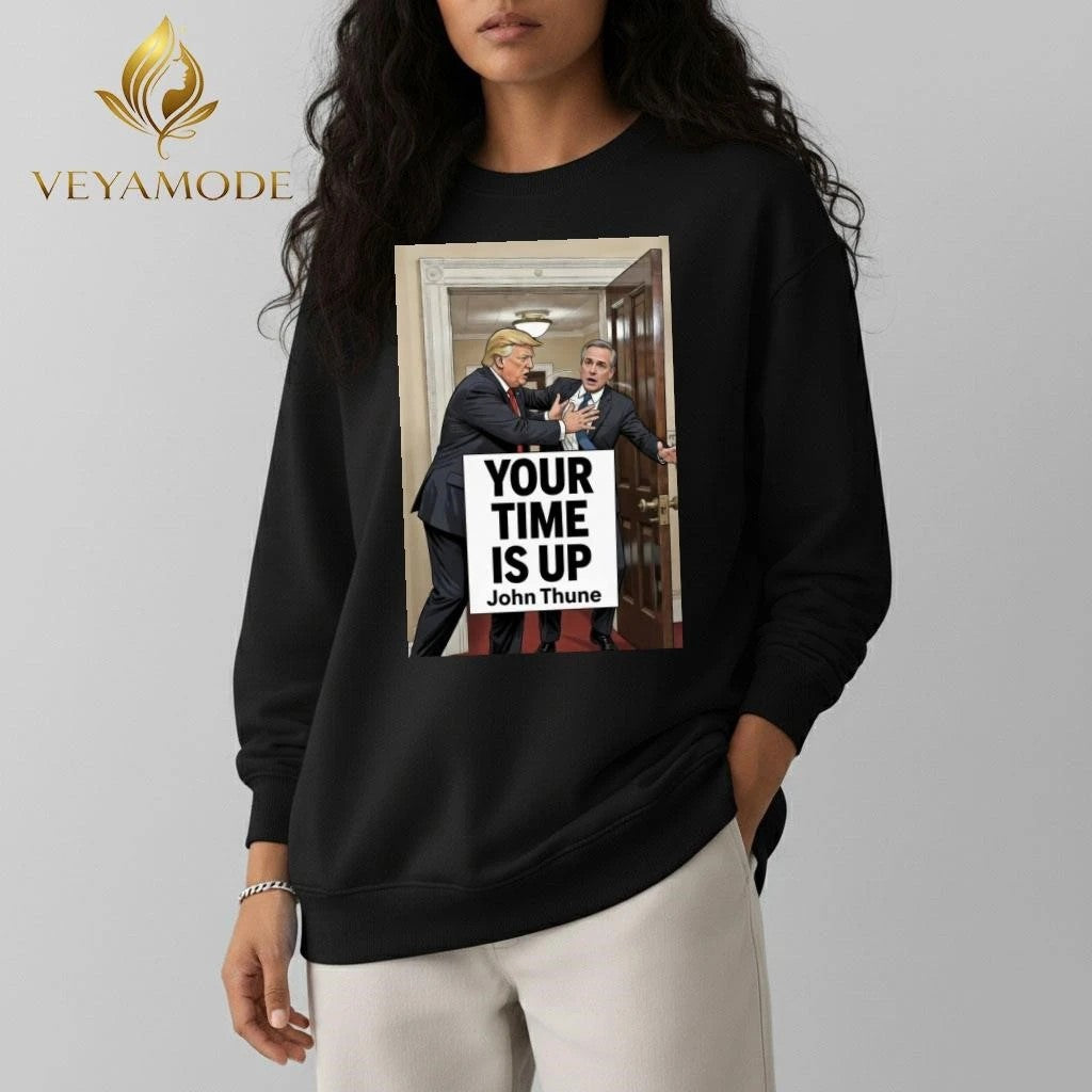 Your time is up John Thune Trump tee Unisex , , , Long Sleeve Tee