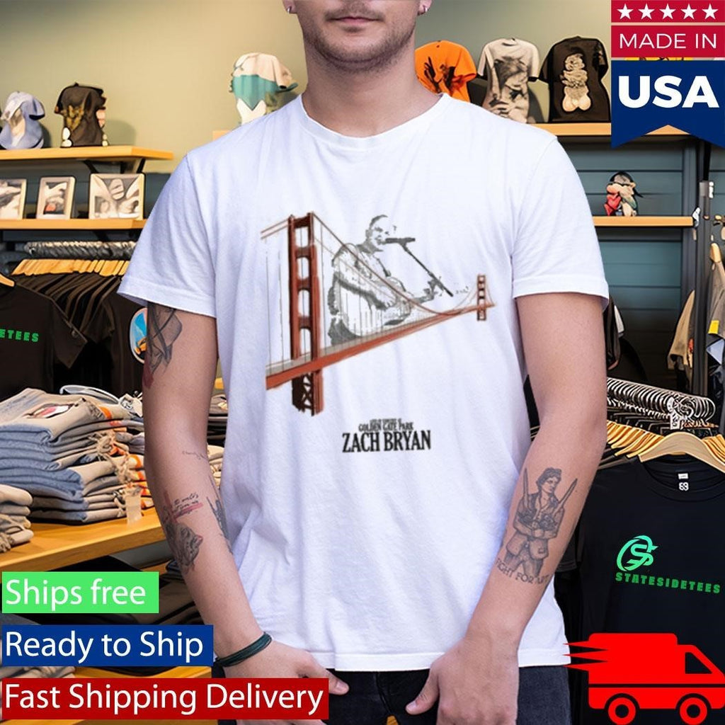 Zach Bryan Golden Gate Park Bridge Shirt Unisex , , , Long Sleeve Tee