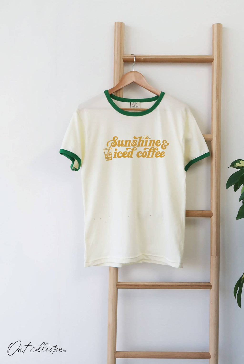 Sunshine and Iced Coffee Ringer Graphic Top