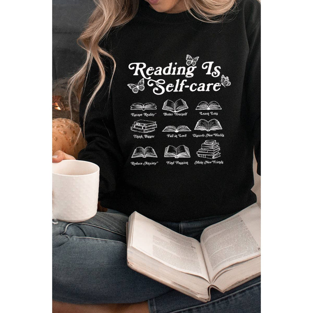 Reading Is Selfcare Vintage Graphic Sweatshirts